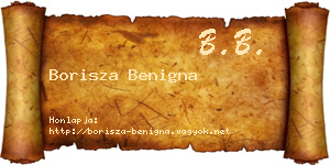 Borisza Benigna névjegykártya